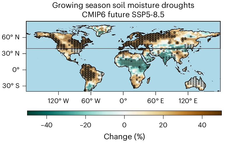 Emerging hotspots of agricultural drought under climate change